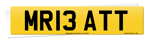 Registration number MR13 ATT